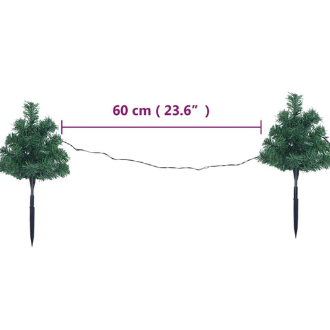 Wegbeleuchtung Weihnachtsbäume 6 Stk. Mehrfarbig LEDs 45 cm PVC