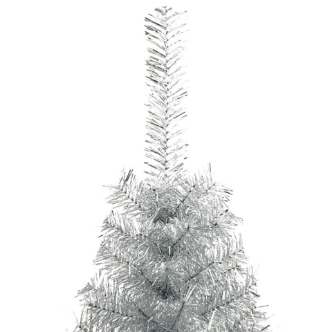 Künstlicher Weihnachtsbaum mit Ständer Silber 240 cm PET