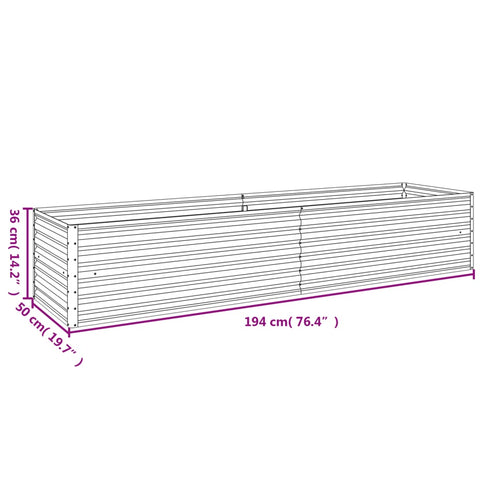 Hochbeet 194x50x36 cm Cortenstahl