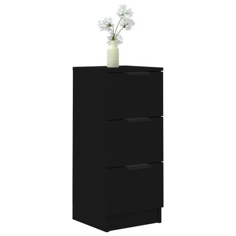 vidaXL Sideboard Schwarz 30x30x70 cm Holzwerkstoff