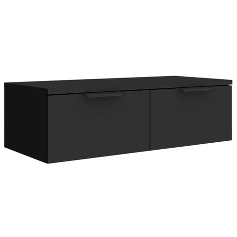 vidaXL Wandschrank Schwarz 68x30x20 cm Holzwerkstoff