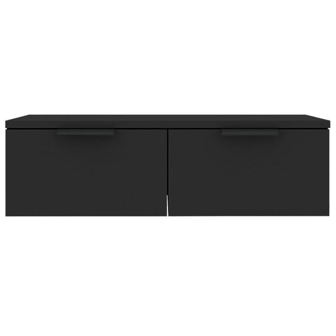 vidaXL Wandschrank Schwarz 68x30x20 cm Holzwerkstoff