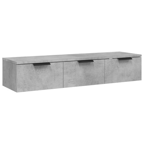 vidaXL Wandschrank Betongrau 102x30x20 cm Holzwerkstoff