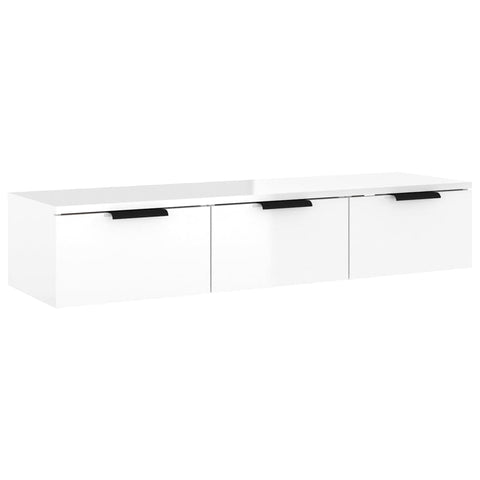 vidaXL Wandschrank Hochglanz-Weiß 102x30x20 cm Holzwerkstoff