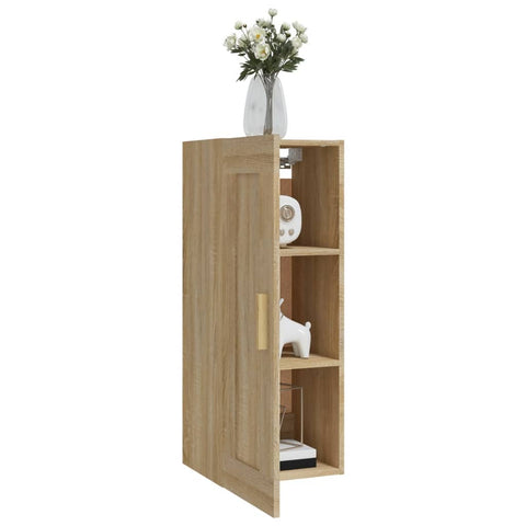 vidaXL Wandschrank Sonoma-Eiche 35x34x90 cm Holzwerkstoff