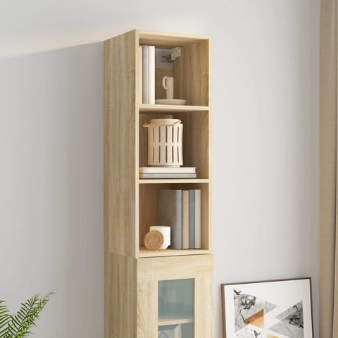 vidaXL Wandschrank Sonoma-Eiche 34,5x32,5x90 cm Holzwerkstoff