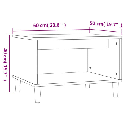 vidaXL Couchtisch Schwarz 60x50x40 cm Holzwerkstoff