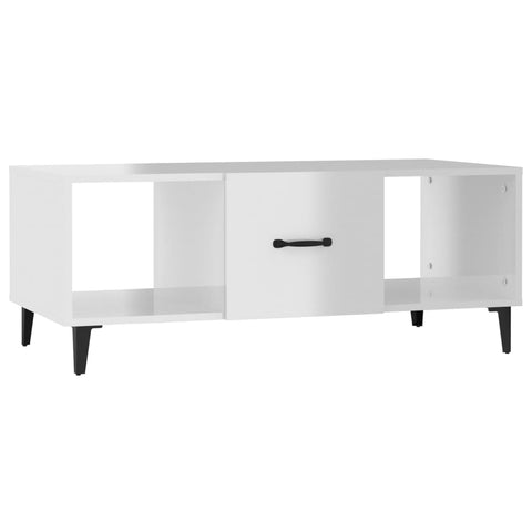 vidaXL Couchtisch Hochglanz-Weiß 102x50x40 cm Holzwerkstoff