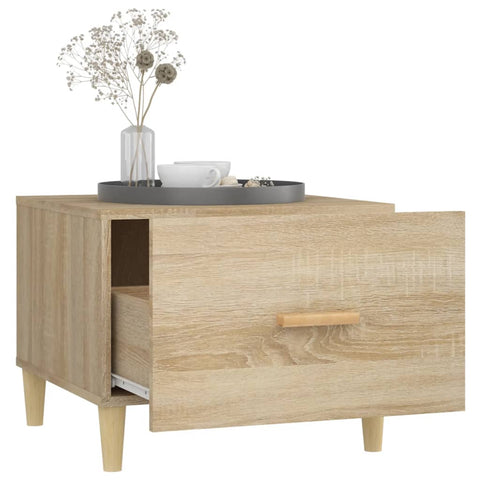 vidaXL Couchtische 2 Stk. Sonoma-Eiche 50x50x40 cm Holzwerkstoff