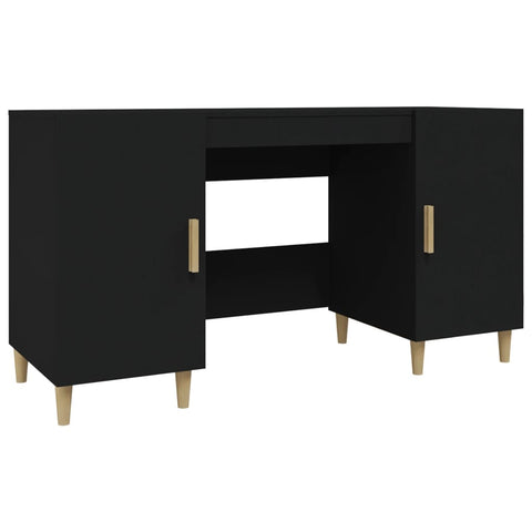 vidaXL Schreibtisch Schwarz 140x50x75 cm Holzwerkstoff