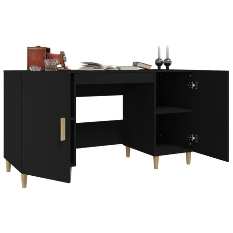 vidaXL Schreibtisch Schwarz 140x50x75 cm Holzwerkstoff