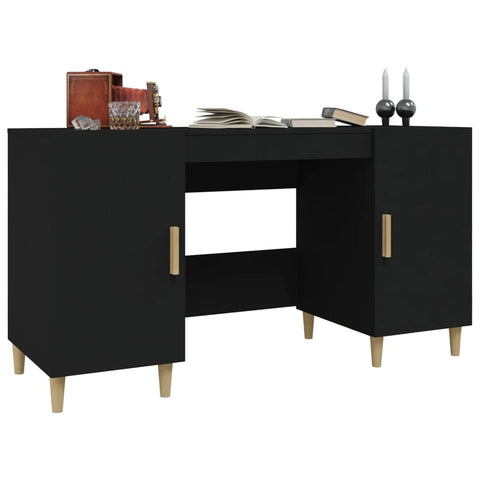 vidaXL Schreibtisch Schwarz 140x50x75 cm Holzwerkstoff