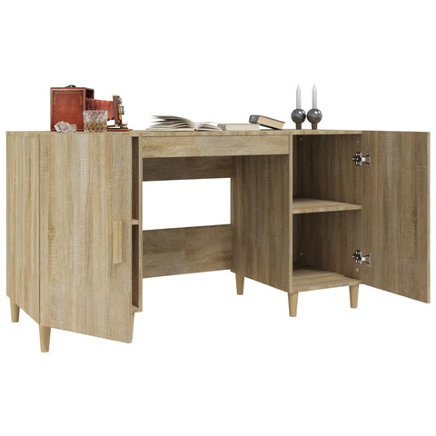 vidaXL Schreibtisch Sonoma-Eiche 140x50x75 cm Holzwerkstoff