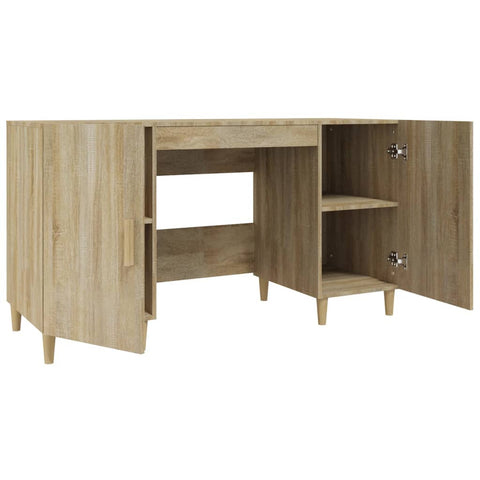 vidaXL Schreibtisch Sonoma-Eiche 140x50x75 cm Holzwerkstoff