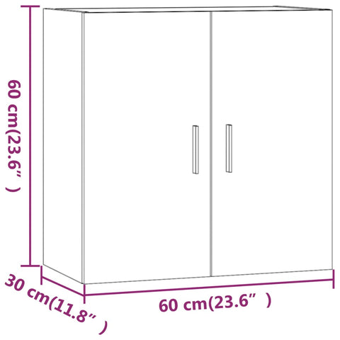 vidaXL Wandschrank Sonoma-Eiche 60x30x60 cm Holzwerkstoff