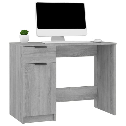 vidaXL Schreibtisch Grau Sonoma 100x50x75 cm Holzwerkstoff