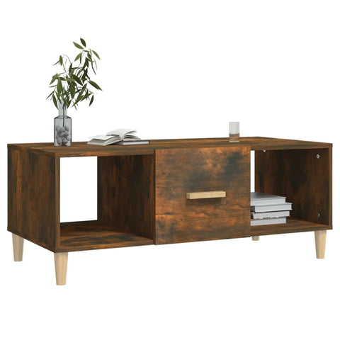 vidaXL Couchtisch Räuchereiche 102x50x40 cm Holzwerkstoff