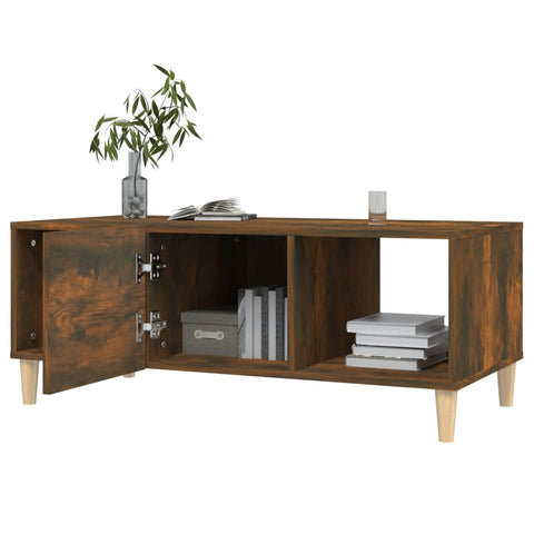 vidaXL Couchtisch Räuchereiche 102x50x40 cm Holzwerkstoff