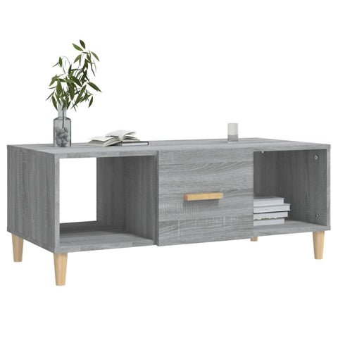 vidaXL Couchtisch Grau Sonoma 102x50x40 cm Holzwerkstoff