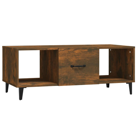 vidaXL Couchtisch Räuchereiche 102x50x40 cm Holzwerkstoff