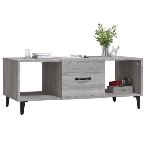 vidaXL Couchtisch Grau Sonoma 102x50x40 cm Holzwerkstoff