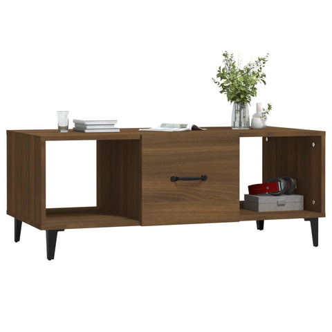 vidaXL Couchtisch Braun Eichen-Optik 102x50x40 cm Holzwerkstoff