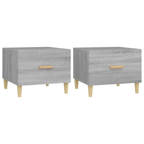 vidaXL Couchtische 2 Stk. Grau Sonoma 50x50x40 cm Holzwerkstoff