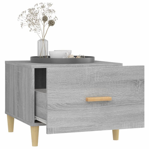 vidaXL Couchtische 2 Stk. Grau Sonoma 50x50x40 cm Holzwerkstoff