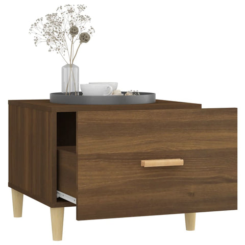 vidaXL Couchtisch Braun Eiche 50x50x40 cm Holzwerkstoff