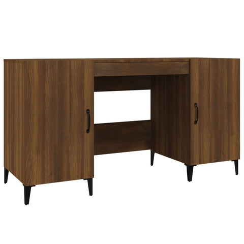 vidaXL Schreibtisch Braun Eichen-Optik 140x50x75 cm Holzwerkstoff