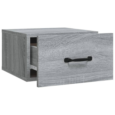 vidaXL Wand-Nachttische 2 Stk. Grau Sonoma 35x35x20 cm