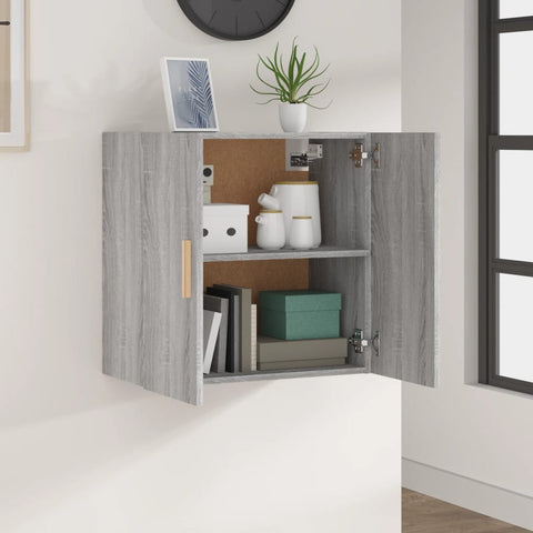 vidaXL Wandschrank Grau Sonoma 60x30x60 cm Holzwerkstoff