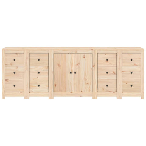 vidaXL Sideboard 230x35x80 cm Massivholz Kiefer