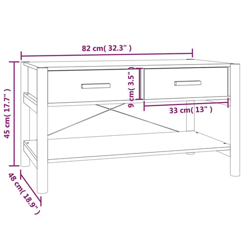 vidaXL Couchtisch Weiß 82x48x45 cm Holzwerkstoff