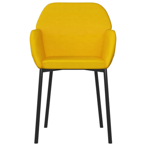 hocami - Esszimmerstühle 2 Stk. Gelb Samt - esszimmerstuhle-2-stk-gelb-samt-15 - 