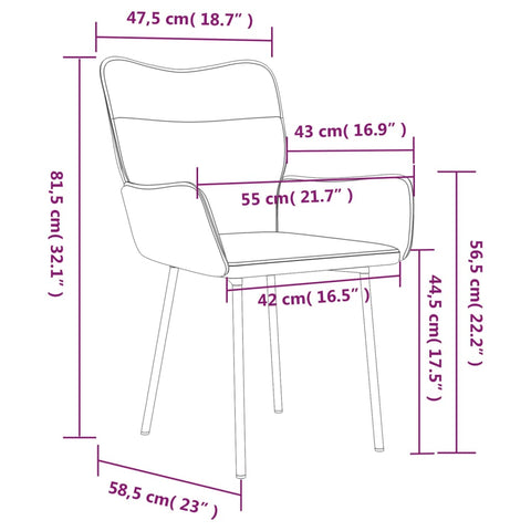 Esszimmerstühle 2 Stk. Dunkelgrau Samt