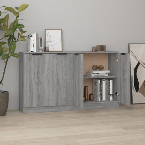 vidaXL Sideboards 2 Stk. Grau Sonoma 60x30x70 cm Holzwerkstoff