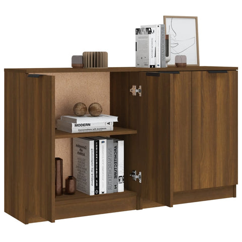 vidaXL Sideboards 2 Stk. Braun Eichen-Optik 60x30x70 cm Holzwerkstoff