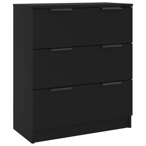 vidaXL 3-tlg. Sideboard-Set Schwarz Holzwerkstoff