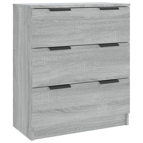 vidaXL 3-tlg. Sideboard Grau Sonoma Eiche-Optik Holzwerkstoff