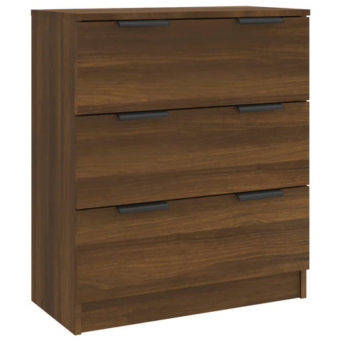 vidaXL 3-tlg. Sideboard Braun Eiche-Optik Holzwerkstoff