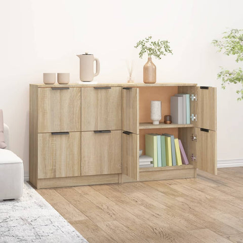 Sideboards 2 Stk. Sonoma Eiche 60x30x70 cm Holzwerkstoff