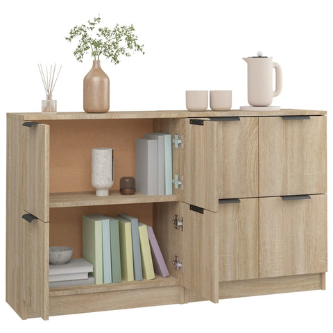 Sideboards 2 Stk. Sonoma Eiche 60x30x70 cm Holzwerkstoff