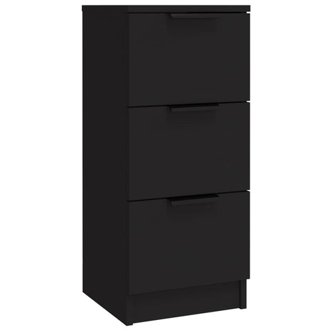 vidaXL Sideboards 3 Stk. Schwarz Holzwerkstoff