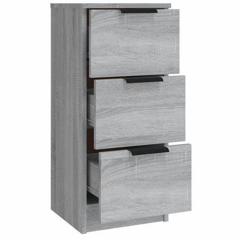 vidaXL Sideboards 3 Stk. Grau Sonoma Holzwerkstoff