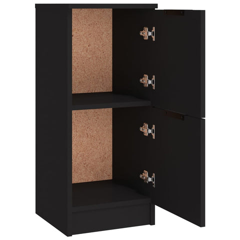 vidaXL Sideboards 3 Stk. Schwarz Holzwerkstoff