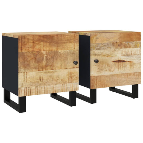 vidaXL Nachttische 2 Stk. 40x33x46 cm Massivholz Mango