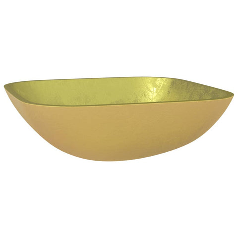 vidaXL Waschbecken Glas 42x42x14 cm Gold