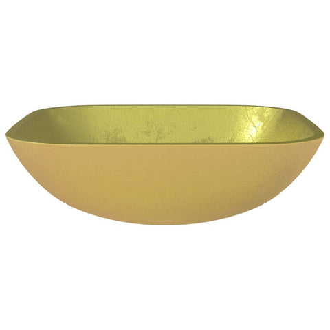 vidaXL Waschbecken Glas 42x42x14 cm Gold