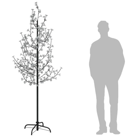 LED-Baum mit Kirschblüten Warmweiß 220 LEDs 220 cm